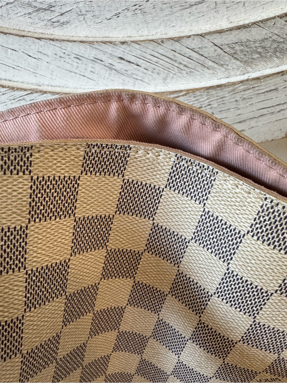 Louis Vuitton GRACEFUL Damier Azur Tote Purse Hobo With Box + Dust Bag - Picture 14 of 15